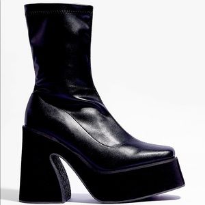 Square It’s At Faux Leather Platform Boot